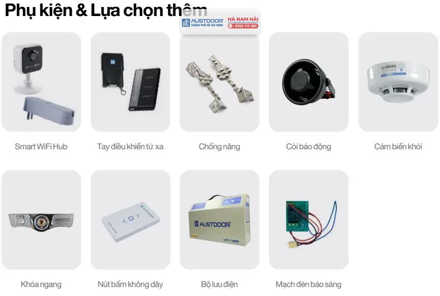 Phụ kiện cửa cuốn Austdoor chính hãng